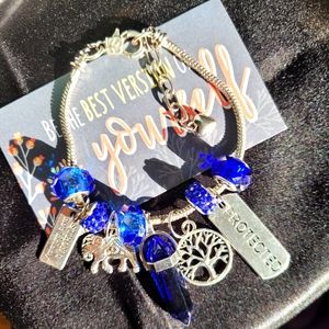 2 for 40Blue Bullet Pendant Charm bracelets